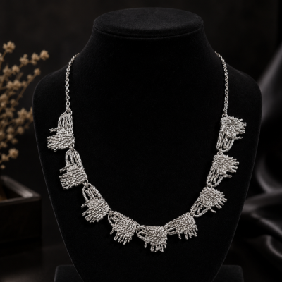 Glacier Fragments Textured Statement Choker Necklace | Prime Ora