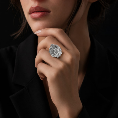 The Crater Fragments Statement Ring