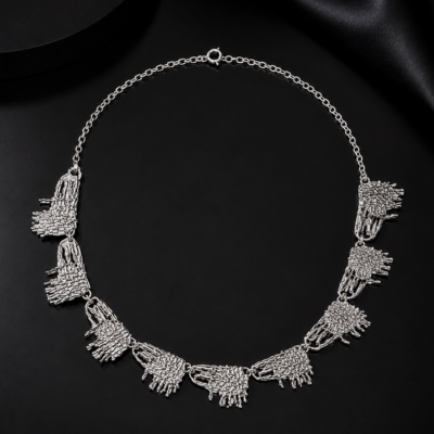 Glacier Fragments Textured Statement Choker Necklace | Prime Ora